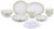 Larah By Borosil Ora Gold Fluted Series Opalware Dinner Set | 36 Pieces For Family Of 8 | Microwave & Dishwasher Safe | Bone-Ash Free | Crockery Set For Dining & Gifting | Plates & Bowls | White