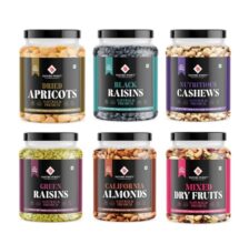 Nature Purify Dry Fruit Combo 1.5 kg (Almond, Cashew, Mixed Nuts, Green Raisins, Apricot & Black Raisins 250g Each)