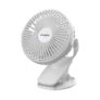 Crompton Siro Rechargeable Clip Fan 100MM | Safety Grill Design | Replaceable Battery | Type-C Charging | 360° Adjustable Rotation | Personal Cooling Fan for Desk, Bedroom & Travel (White)