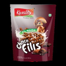 Kwality by Kwality Choco Fills, 0% Maida, Filled With Rich Chocolate Breakfast Cereals for kids Pouch(60 g)