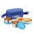 Cello Double Treat Set Of 3 Pcs Lunch Box For Office Use With Jacket Blue | 2 X 300Ml Stainless Steel Containers, 1 X Oval Container |Lightweight Leakproof Airtight Tiffin Box Case For School & Travel