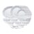 Larah By Borosil – Tiara Series, Pulse, 44 Pcs, Opalware Dinner Set, White