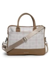 Thomas Scott Men Checked PU Laptop Bag