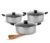 Lifelong Biryani Pot with Glass Lid | Set of 3 | Biryani Pot, Induction Base Casserole Set | Non-Stick & Non-Toxic | Biryani Pulao Serving Pot (LLBYPOT01N, Grey)