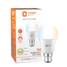 Orient Electric Eternal Shine Moodlight B22 Base, Color Changing 9W Led Bulb, Pack Of 3 (White, Warm White, Neutral White)