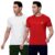Amul Comfy Men’s Multicolour Cotton Plain Round Neck Half Sleeve T-Shirts – Pack of 2