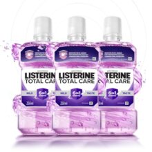 Listerine® Total care Mild Taste, 6 in 1 Benefits, 250ml Combo Pack of 3 (Buy 2 Get 1 Free)
