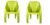 Cello Dynamo Cafeteria Plastic Set Of 2 Chairs, Green, 21 * 31 Inches (Clo_Dynamo_So2_Green)
