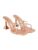 Shoetopia Women’s Rhinestone Strappy Rose-Gold Heeled Sandals – Square Toe Mule Slides, Sparkly Crystal Thin-Strap Dress Heels with Flared Block Heel – Bridal/Party & Casual Footwear EU39