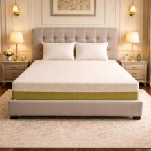 Repose Latexo Natural Latex Mattress | 5 Years Warranty,Double Size Bed, Medium Firm, HR Foam with Latex, 6 Inch (75x48x6 Inchs)