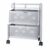 Amazon Brand – Solimo 360° Revolving Preassembled Heavy-Duty 2 Layer Square Portable Trolley With Wheels | Multipurpose Storage Racks | Books, Fruits And Vegetables (Matte,Silver)