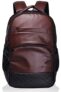 F Gear Luxur 25L Medium Laptop Backpack Fits Upto 17″ Laptop Faux Leather Water Resistant Lightweight, Gifts For Men Women Boys Girls Adults, College/School/Office/Travel Bag (Brown)