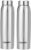 Amazon Brand – Solimo Stainless Steel Water Bottle, Set of 2, 1 L Each (Elate)