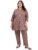 Tissu Women’s Plus Size Pure Cotton Brown Floral Printed Tunic with Trouser Co-ords (745_Brown_3XL)