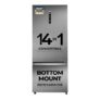 Haier Smartchoice 445 L 2 Star Frost Free Bottom Mount Double Door Refrigerator | Convertible 14-In-1 | Jhukna Mat-Bottom Freezer | Digital Display Panel | Triple Inverter (Heb-452Ts-P, Inox Steel)