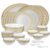 Cello Opalware Divine Victoria Dinner Set, 33 Units, White, Large