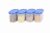 SIMPARTE 1200ml Oval Modular Plastic Container Set of 4 BPA-Free Airtight Stackable Kitchen Storage Boxes with Blue Lids Food Grade Organizer for Pantry Cereals Pulses Flour Snacks Grains Essentials