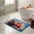 Athom Living Disney Frozen Characters Digital Printed Themed Multi Colored Kids Premium Nylon Bathmat, with Latex Backing, Anti-Skid Bathmat, 37 x 57 cm, Pack of 1