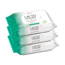 Lacto Calamine Daily Cleansing Facial Wipes 25N Each – Pack Of 3 | Wet Wipes For Face With Aloe Vera, Cucumber & Vitamin E | Makeup Remover Wipes| Hydrating,Refreshing, Soothing|Paraben & Alcohol Free