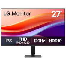 Lg 27U411A 68.5 Cm (27 Inch) Fhd (1920X1080) Ips Monitor, 1Ms(Mbr), 120Hz, Anti-Glare, Srgb 99%(Typ.), Hdr10, 3-Side Virtually Borderless, Reader Mode, Flicker Safe, Vga, Hdmi, Slim Stand, Black