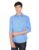 U.S. POLO ASSN. Men’s Solid Spread Collar Premium Cotton Dobby Tailored Fit Shirt (USSHTR0011_Blue_M)