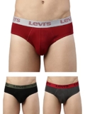 Levi’s Men’s Cotton Blend Style #066 Active Regular Fit Solid Brief (Pack of 3) (STYLE-66-P3_Assorted_L)