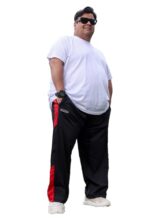 Bigbanana Men’s Plus Size Regular Fit Trackpants (Ambrose,Black,4XL)