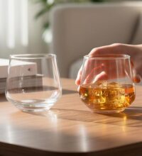 Yera Prima Oak Whisky/Scotch/Water Glasses- 300 ml Each -Set of 6 pcs Tumblers Lead-Free Whiskey Glasses for Scotch Bourbon Cognac Brandy Cocktail Whiskey
