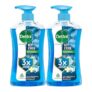 Dettol Icy Cool Body Wash and Shower Gel Pump for Men | Goodness of Salicylic Acid | Menthol Freshness | 500ml Pack of 2
