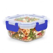 Cutting EDGE 350ML Square Glass Detachable Lock Container,Blue (Set of 1)