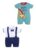BabyGo Baby Half Sleeve Rompers 100% Cotton Rompers for New Born Baby Boys|Daily Suits for Baby Boys & Girls| 6X9M|NAVY-GREEN1|Onesies| Infant Clothes | Pack of 2