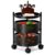 Homeor 2 Layer Kitchen Trolley with Wheels | 360° Rotating Metal Storage Rack for Vegetables, Fruits, Onion & Spices | Round Multipurpose Kitchen Organizer Stand | Metal Kitchen Trolley, Matte Black