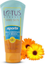 LOTUS HERBALS Sunscreen – SPF 50+ PA+++ Safe Sun Sports Daily-Defence UV Block SPF 50+| PA+++(80 g)