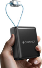 ZEBRONICS 10000 mAh 22.5 W Nano Power Bank(Black, Lithium Polymer, Fast Charging, Quick Charge 3.0 for Mobile, Tablet)