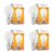 Wipro Garnet Base B22D 10-Watt LED Bulb (Pack of 4, White)