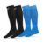 Vector X Blastic Stockings | Polyester Stretchable Material | Knee Length | Unisex | Pack of 2 Pair (Black-Blue, Junior)