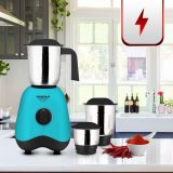 MAHARAJA WHITELINE MX-261 500 W Mixer Grinder(Neo Pro | 3 Jars | TURQOISE BLUE AND BLACK)