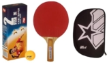 DHS TT Ball 40MM 2 Star Orange (10 Pcs Box) 60 PCS with Smart PRO TT BAT Moon and DHS BAT Cover