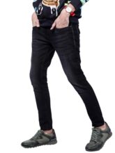 Highlander Men’s Tapered-Fit Mid-Rise Jeans | Clean & Polished Look | Structured Comfort | Everyday Style & Heavy Fade