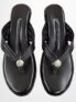 Kickstyle Women Stylish Toe Ring Flats | Cushioned Comfort Slip-On Sandals | Anti-Slip Daily Wear| Lightweight Casual Footwear (Black, Uk Footwear Size System, Adult, Women, Numeric, Medium, 4)