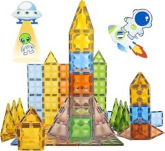 FUNBIZZ Magnetic Building Tiles Set 26 Pieces, STEM Educational Magnetic Construction Blocks, 3D Magnet Toy for Kids, Creative Learning Building Blocks for Boys & Girls Age 3+