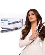 Philips India’s No.1 Hair Styling Brand – One Stroke Hair Straightener with BluGlide Tech | 50% Faster Straightening | 3 days salon-like hair | 12 Temperature Settings (120–230°C) Designed for Indian Hair | BHS530