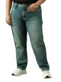 High Star Women Washed Cotton Mom Fit High- Rise Jeans 61