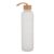 Lifelong 1L Motivational Water Bottle | Transparent Frosted Glass with Time Marker | Leak Proof Screw Lid with Carry Loop | BPA Free | Reusable Drinking Bottle for Office, School, College, & Travel