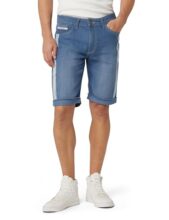 The Indian Garage Co Men Slim Fit Placement Print Mid-Rise Denim Shorts