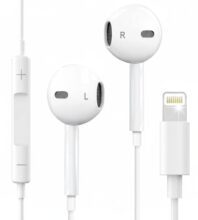 Ankoda Wired Original Stereo Earphones with Built-in Microphone Compatible with iPhone 7/8/X/XS/XR/11/12/13/14 Series, Sound, Noise Isolating in-Ear Headphones, White