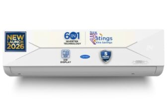 Carrier 1 Ton 3 Star Flexicool Inverter Split AC (Copper, Convertible 6-in-1 with Smart Energy Display, Insta Cool, Auto Clean, PM 2.5 Filter, 2026 Model,CAI12CE3R36F0, White)