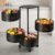 HomeWiz Round Kitchen Rack 4- Layer | Lifetime Usage Heavy Duty Steel Trolley | Kitchen Storage | Onion Potato Rack for Kitchen | Multipurpose Storage Rack for Fruits & Vegetables | Rust-Free Forever