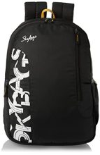 Skybags Casual Backpack 28L, 2 Main Compartments, Bottle Pocket, Front Pocket, Padded Shoulder Straps | Black | Brat