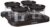 Amazon Brand – Solimo Airtight Plastic Storage Container Set, With 4 Containers (500ml) & Serving Tray, BPA Free, Black